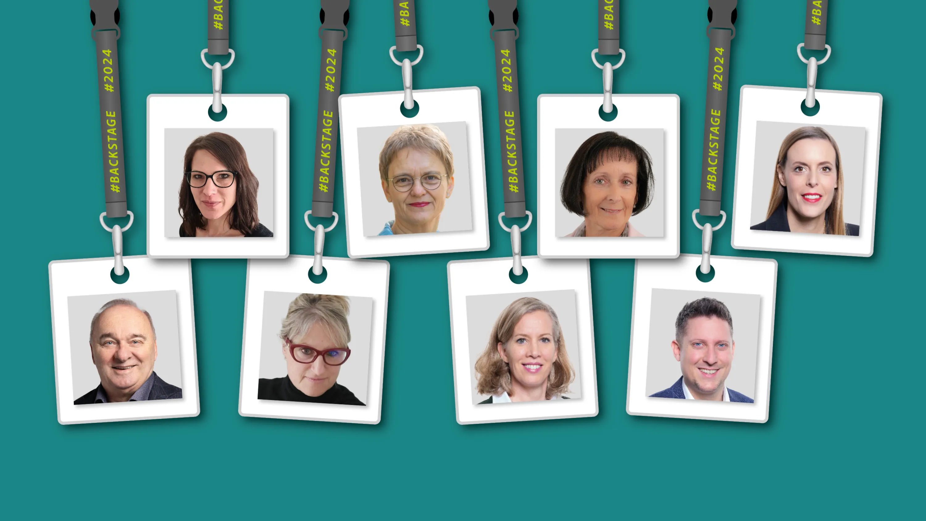 Von link nach rechts: Estelle Dind, Ruth Treyer, Katrin Meier, Eleonora Quadri, Alex Kuprecht, Eva Scolari, Corinne Buro, Marin Good